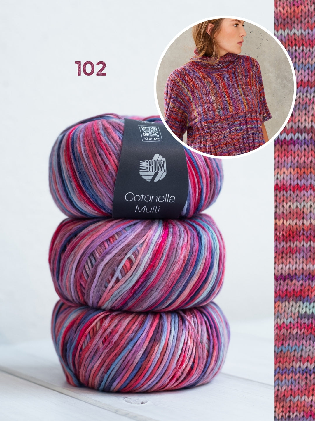 Breipakket Cotonella Multi trui met korte mouwen