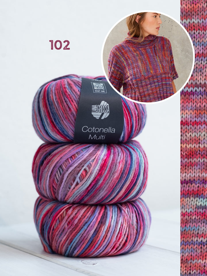 Breipakket Cotonella Multi trui met korte mouwen