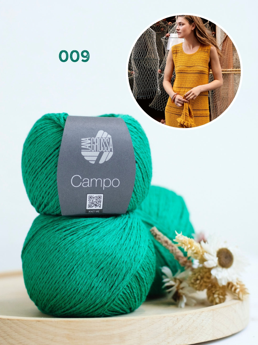 Haakpakket Campo jurk in stekenmix