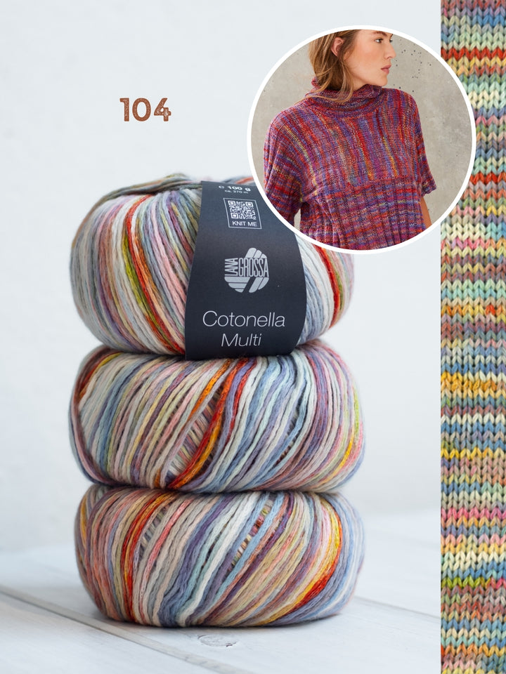 Breipakket Cotonella Multi trui met korte mouwen