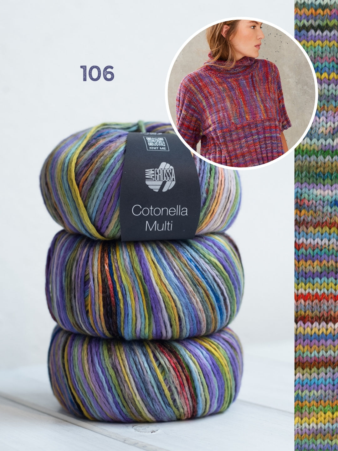 Breipakket Cotonella Multi trui met korte mouwen