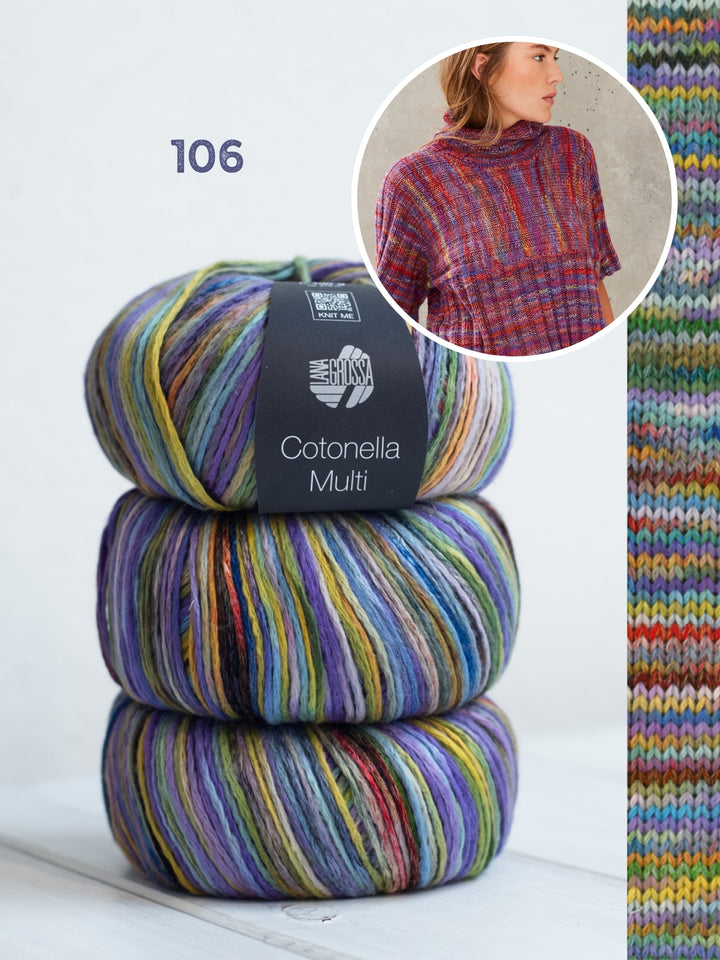 Breipakket Cotonella Multi trui met korte mouwen