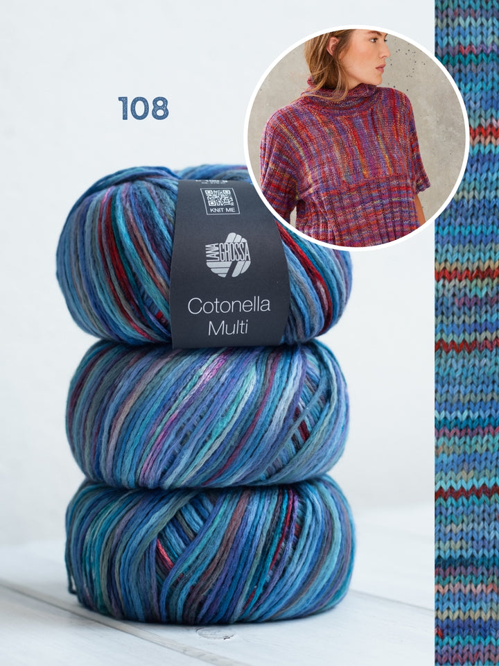Breipakket Cotonella Multi trui met korte mouwen