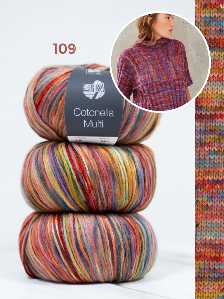 Breipakket Cotonella Multi trui met korte mouwen