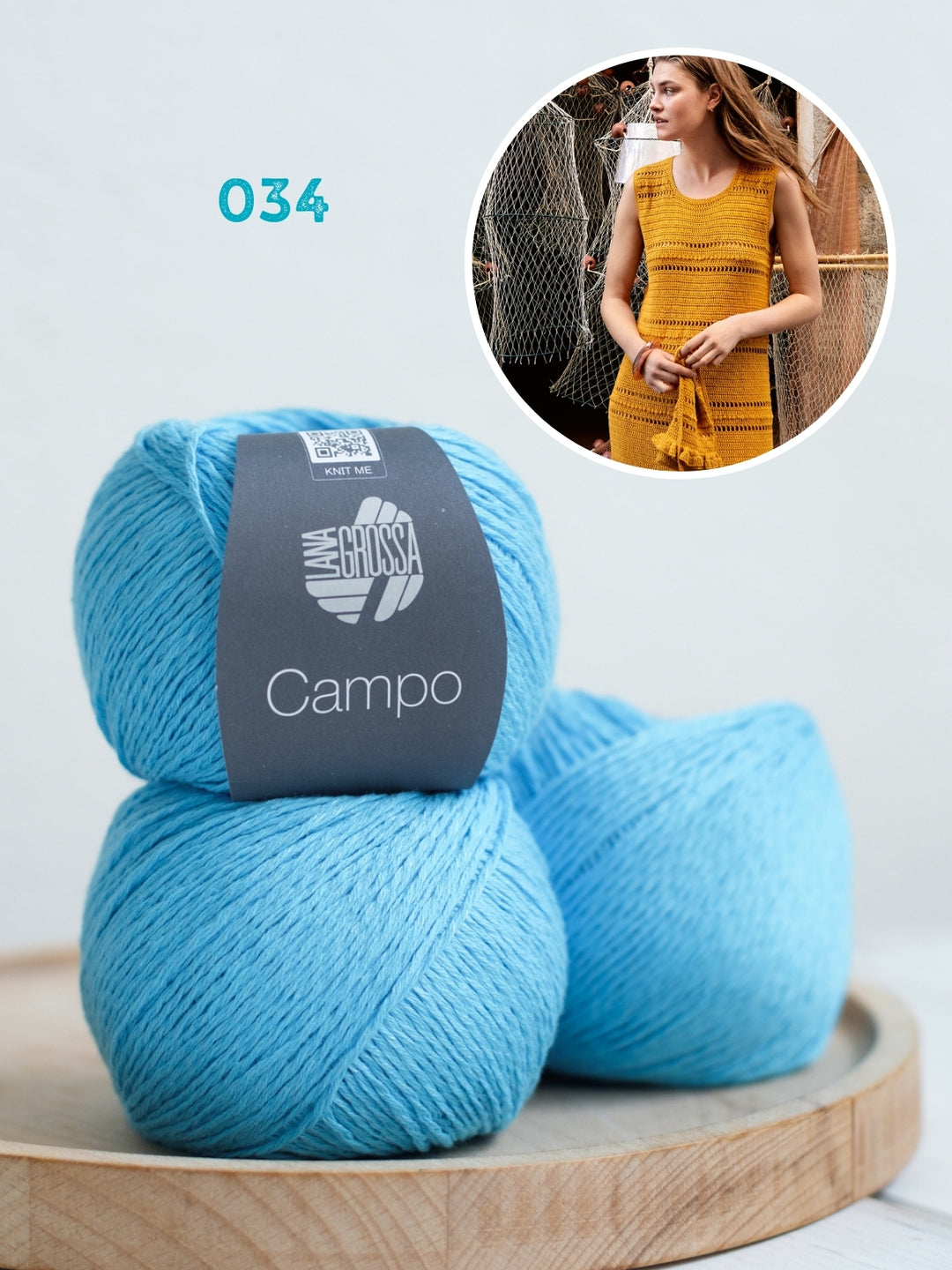 Haakpakket Campo jurk in stekenmix