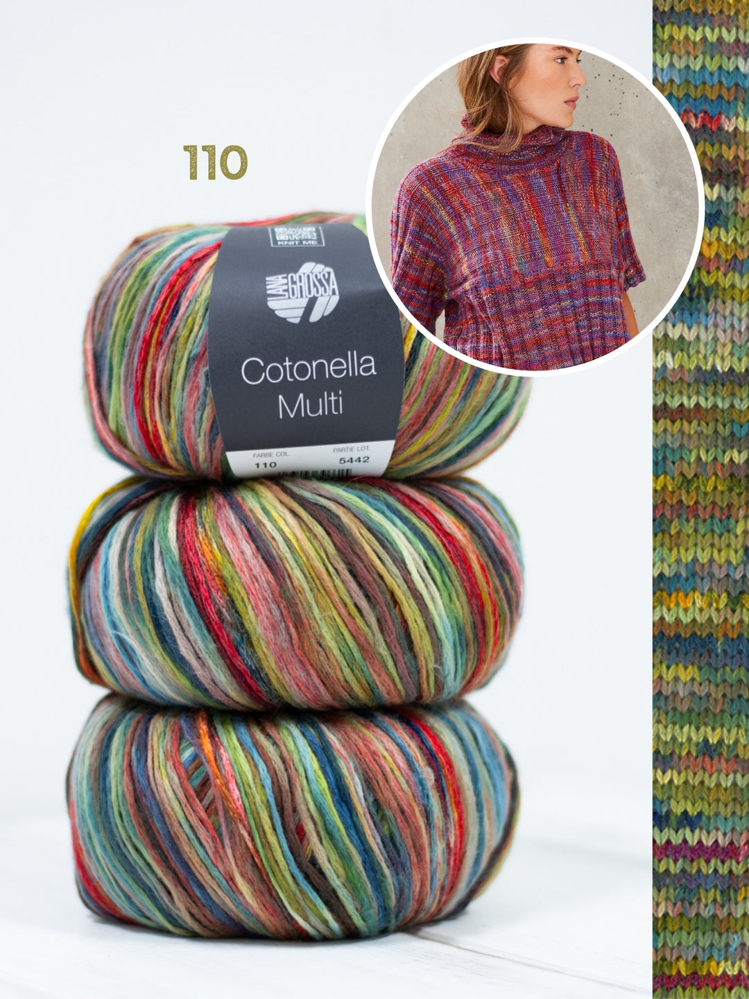Breipakket Cotonella Multi trui met korte mouwen