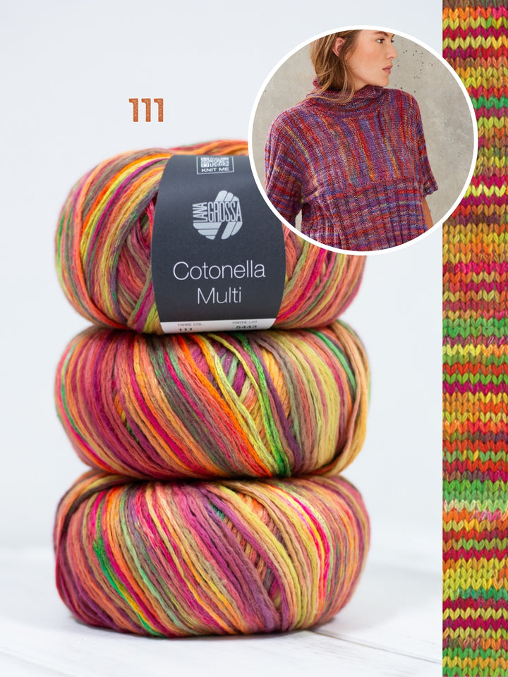 Breipakket Cotonella Multi trui met korte mouwen