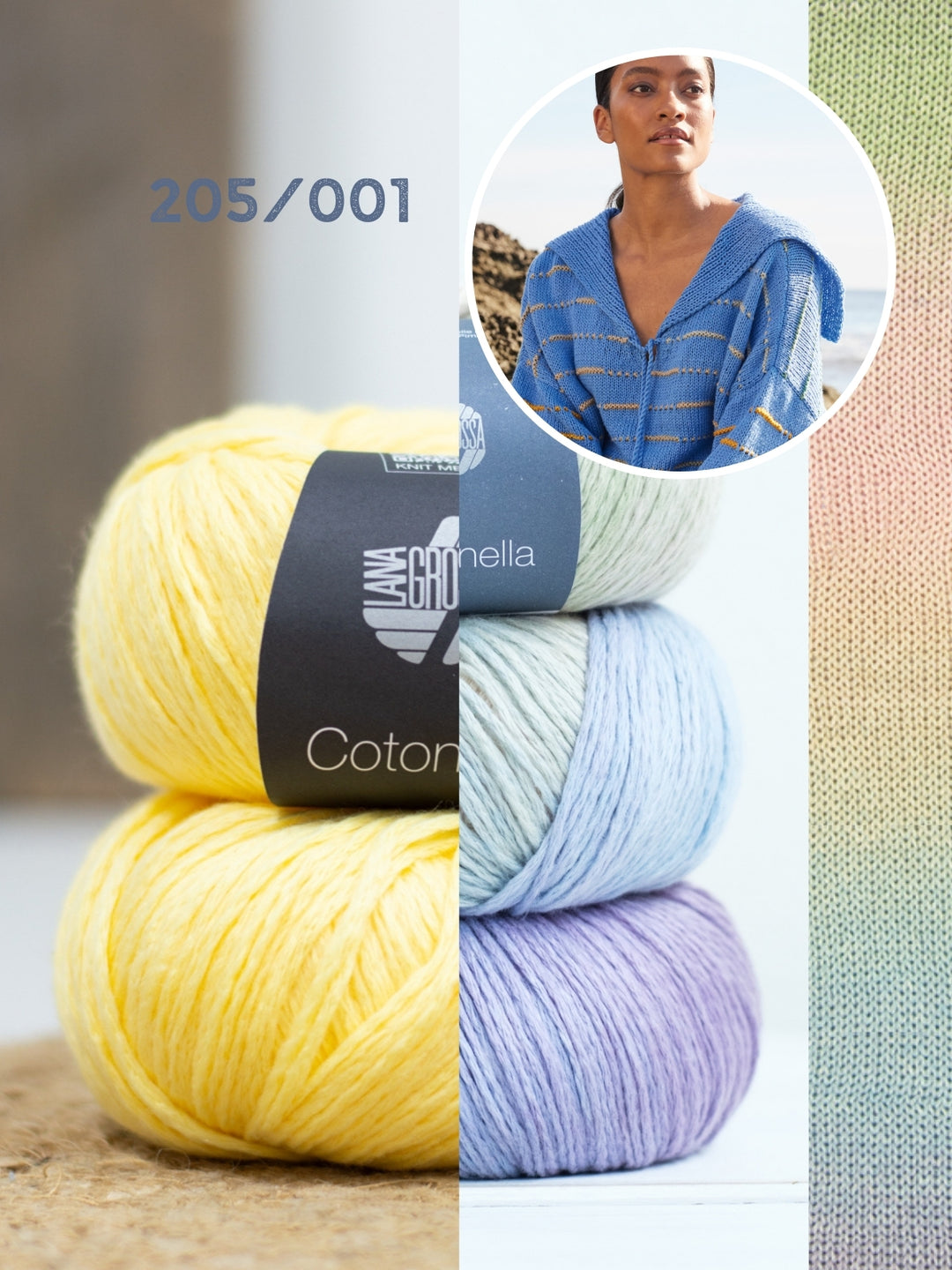 Breipakket Cotonella trui met streepjes