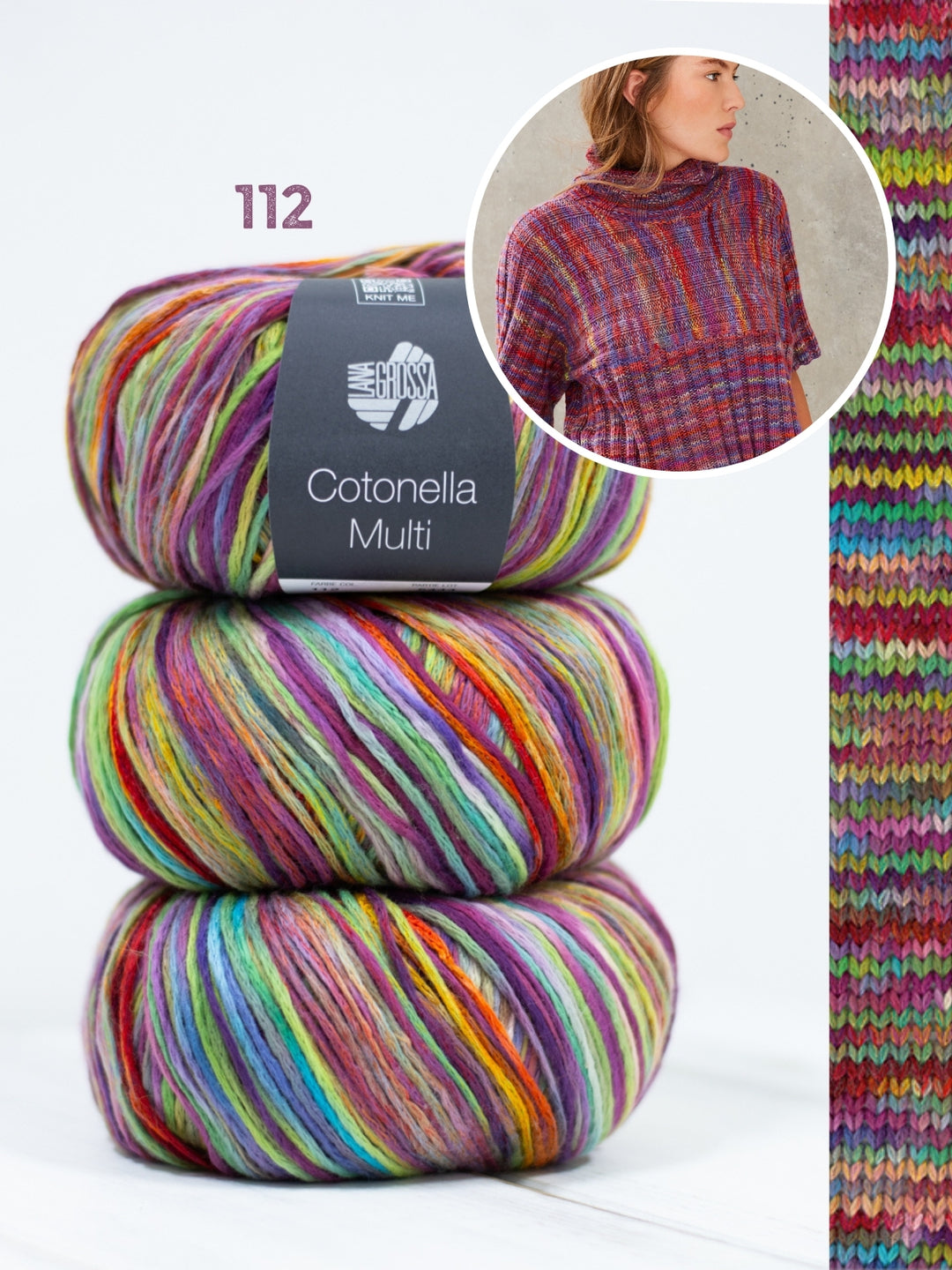 Breipakket Cotonella Multi trui met korte mouwen