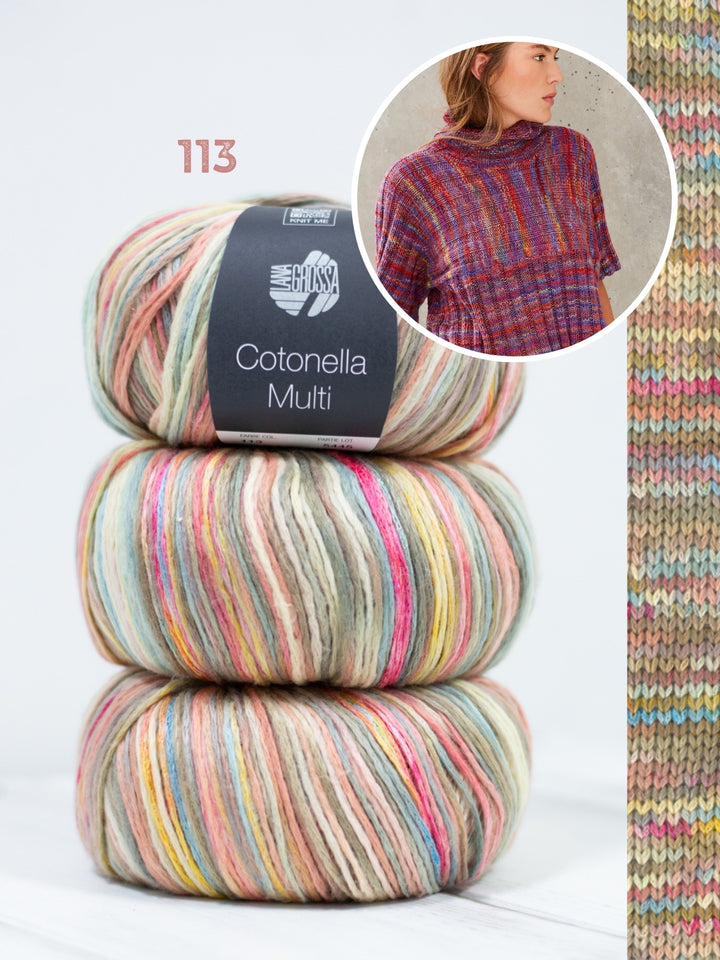 Breipakket Cotonella Multi trui met korte mouwen