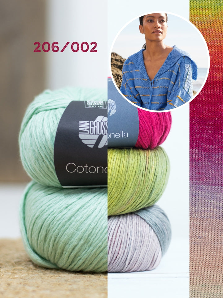 Breipakket Cotonella trui met streepjes