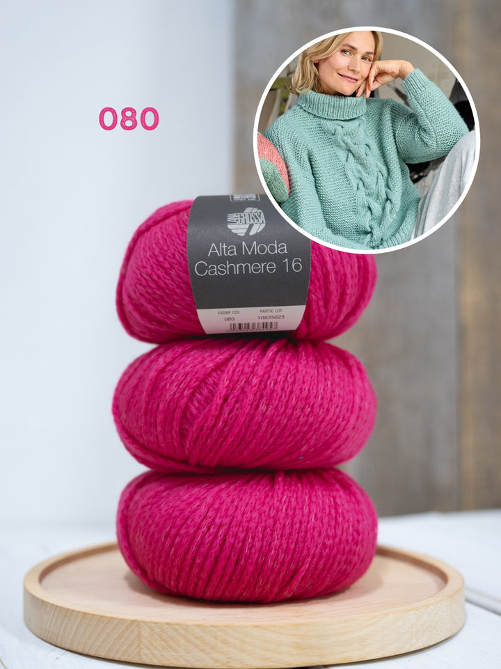 Breipakket Alta Moda Cashmere 16 kabeltrui