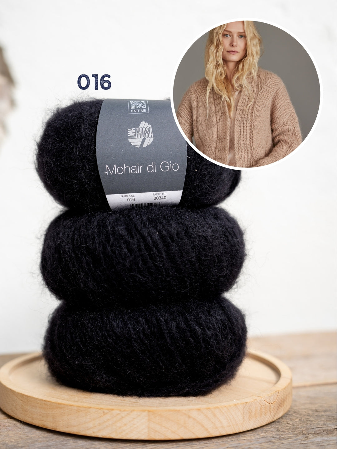 Breipakket Mohair Di Gio vest met grote kabels