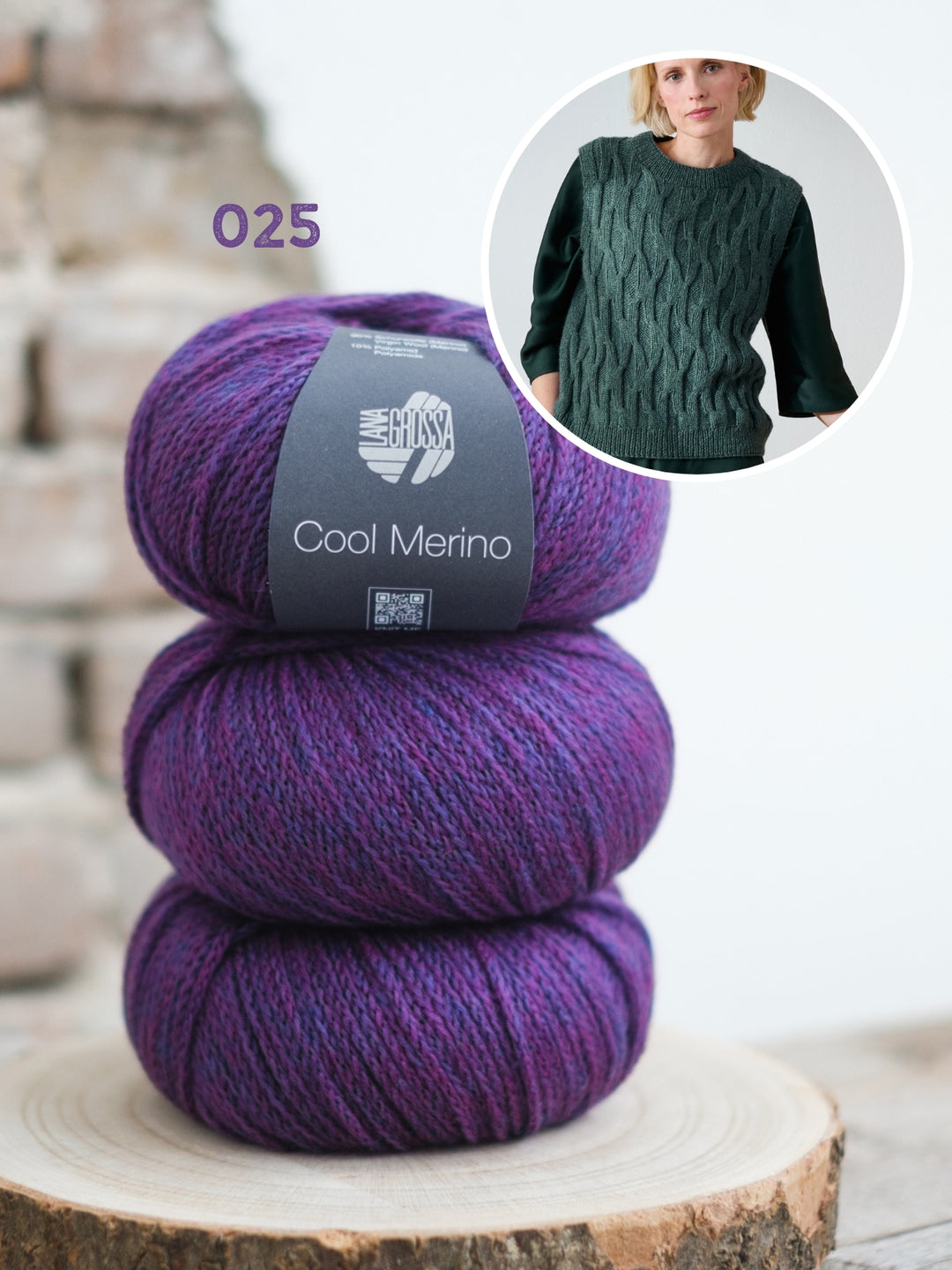 Breipakket Cool Merino spencer met textuur