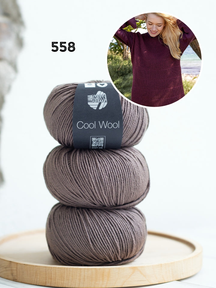 Breipakket Cool Wool spencer in halve patentsteek