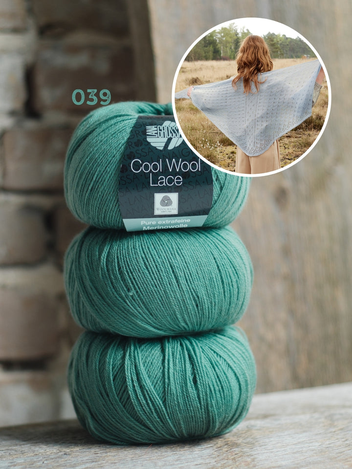 Breipakket Cool Wool Lace ajourstola