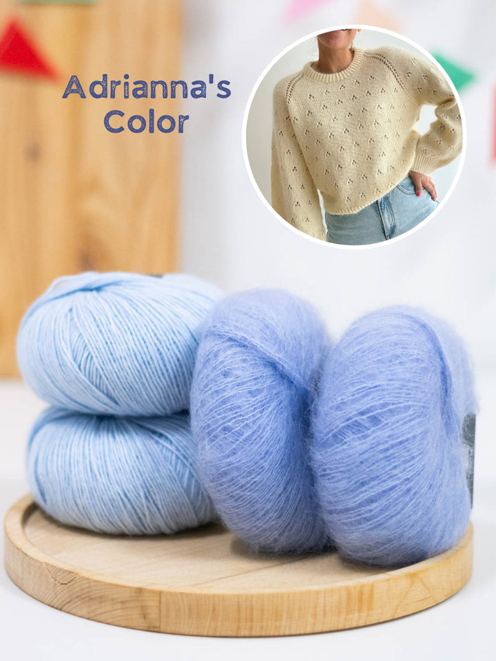 Breipakket Lillie Sweater - Kolibri by Johanna