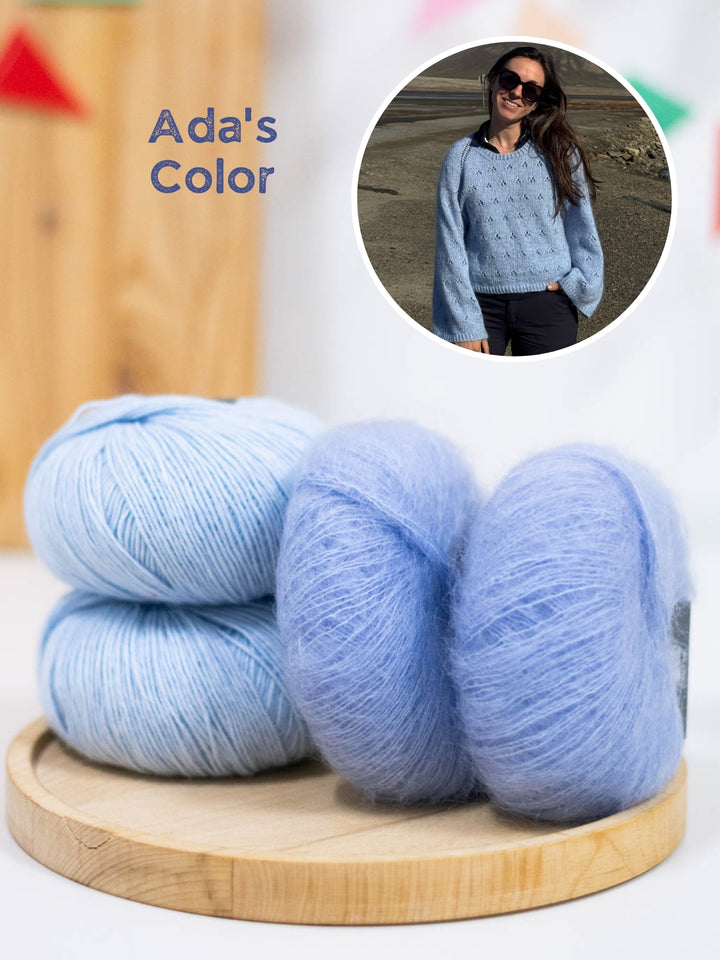 Breipakket Lillie Sweater - Kolibri by Johanna