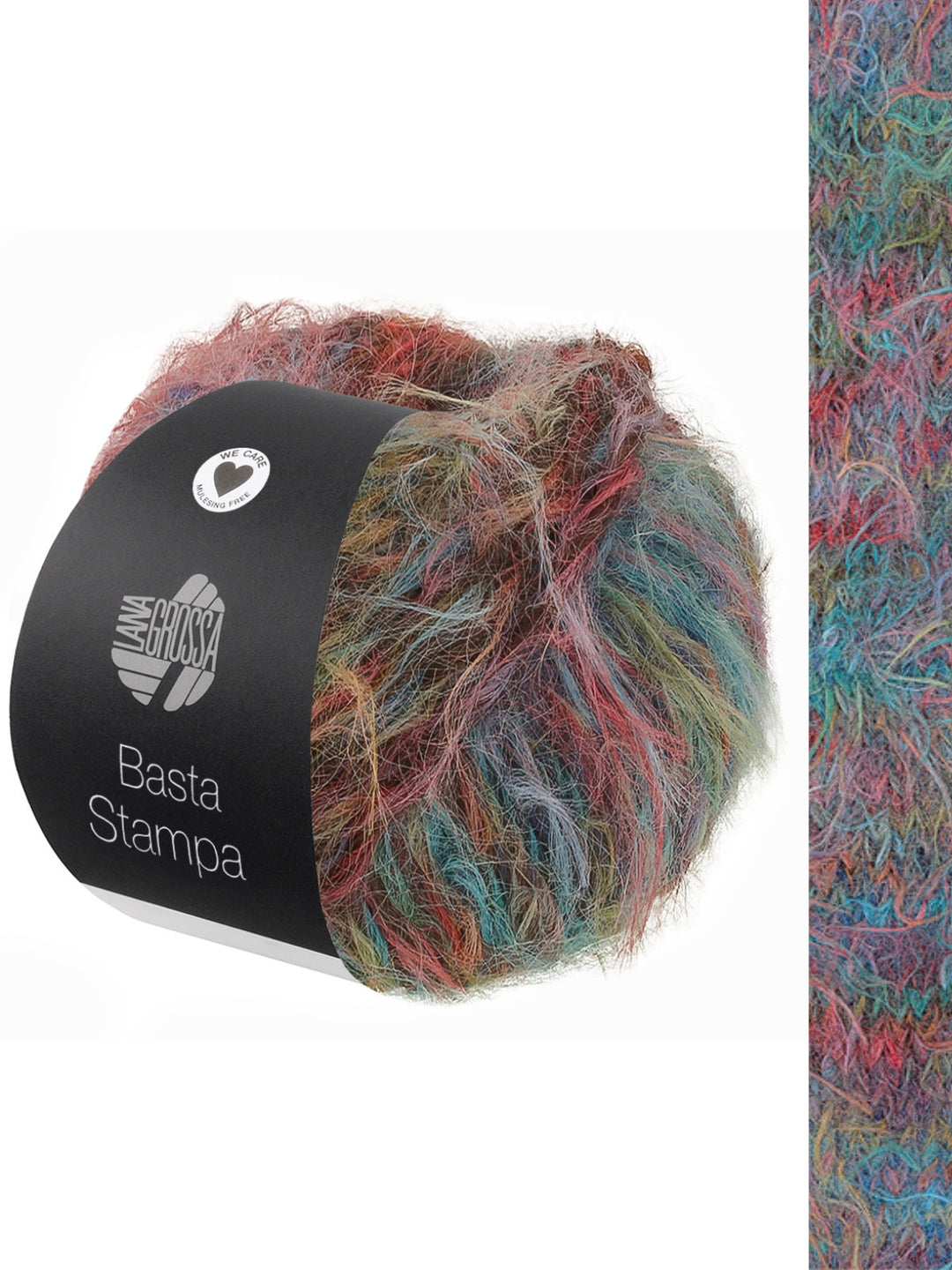 Basta Stampa 204 Geel/Roze/Rood/Mintturkoois/Blauw
