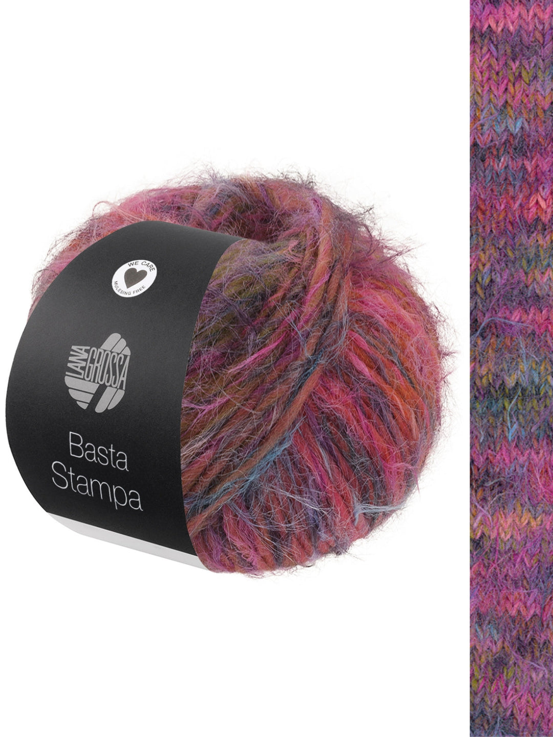 Basta Stampa 207 Mosterd/Pink/Fuchsia/Turkoois/Donkergrijs