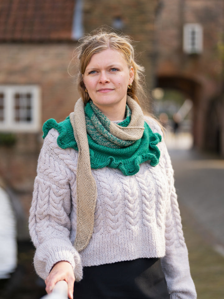 Breipakket Cool Wool Vintage Soffio sjaal met ruches - Tanja Steinbach