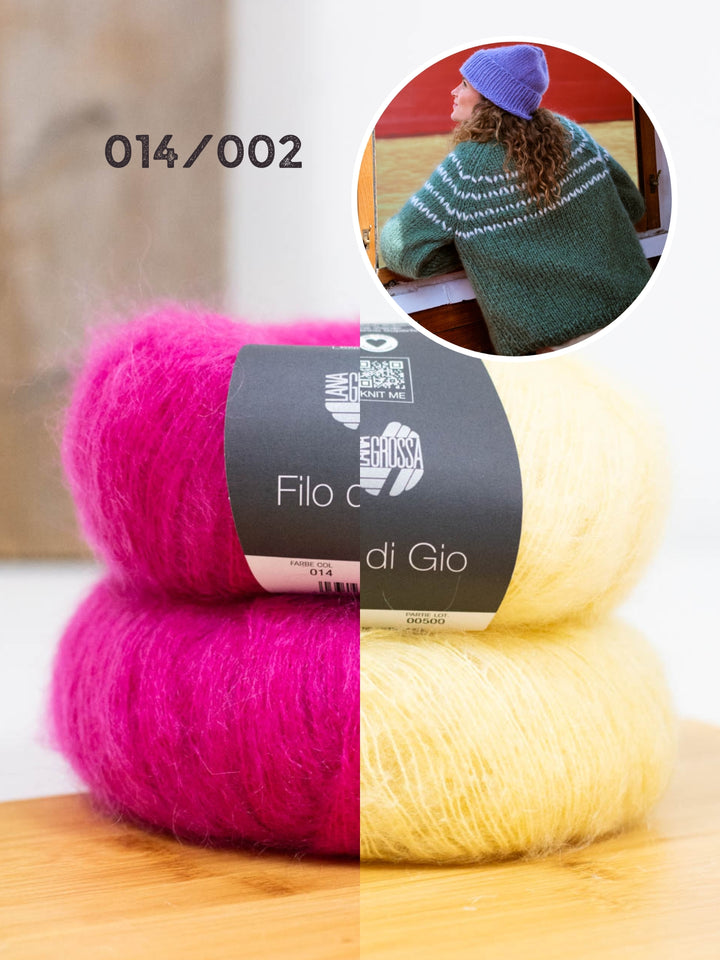 Breipakket Filo Di Gio trui met zigzagpas