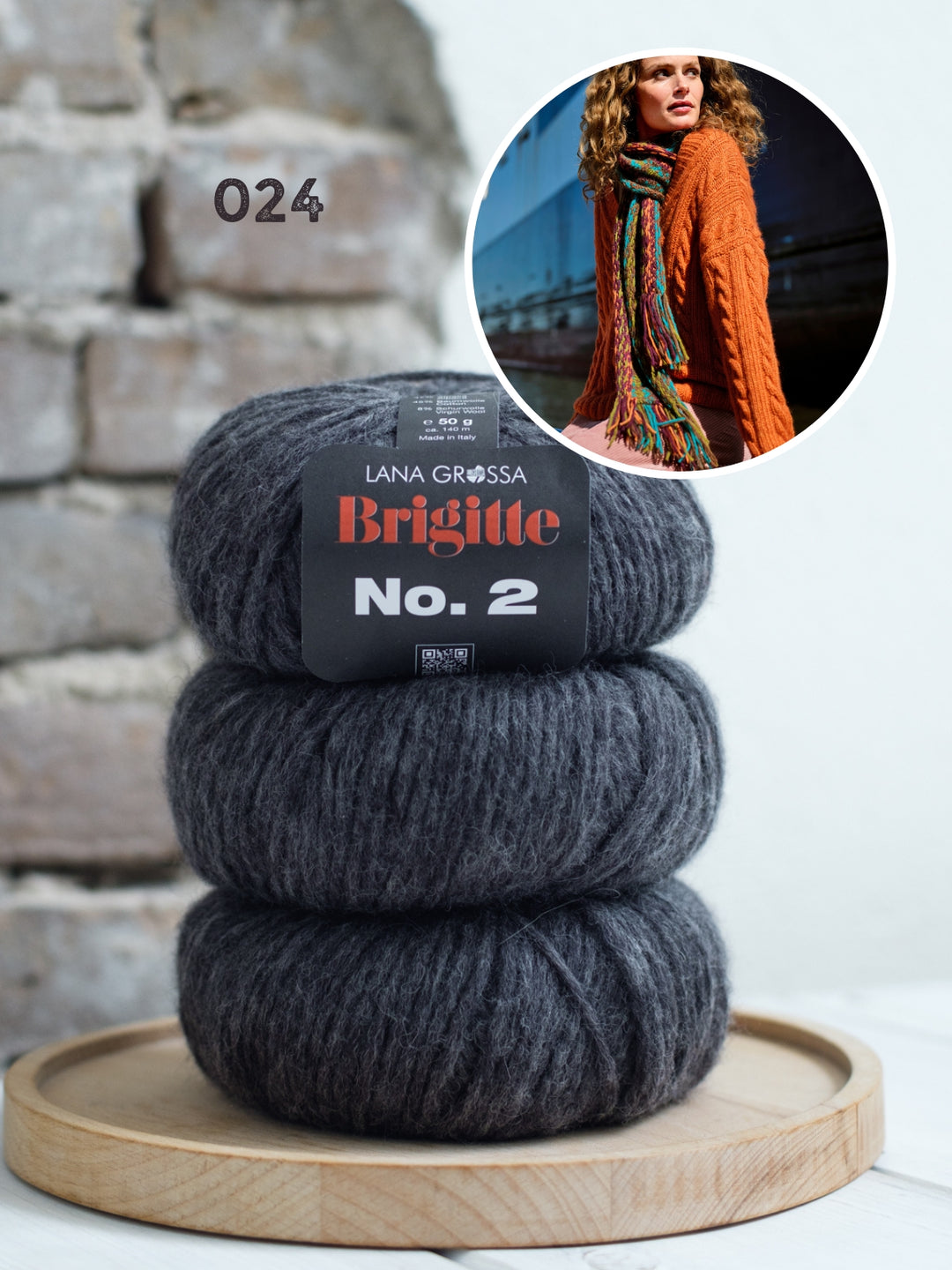 Breipakket Brigitte No. 2 kabeltrui met v-hals