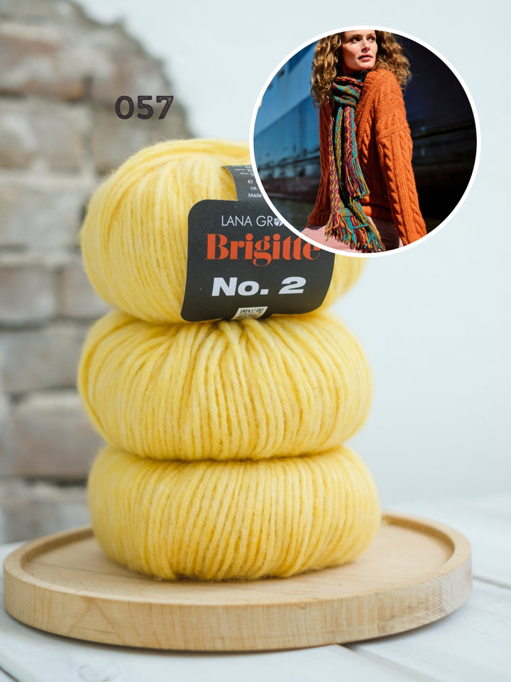 Breipakket Brigitte No. 2 kabeltrui met v-hals