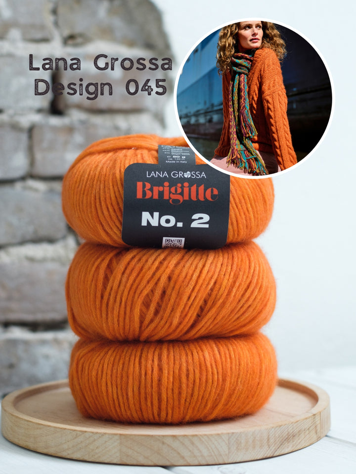 Breipakket Brigitte No. 2 kabeltrui met v-hals