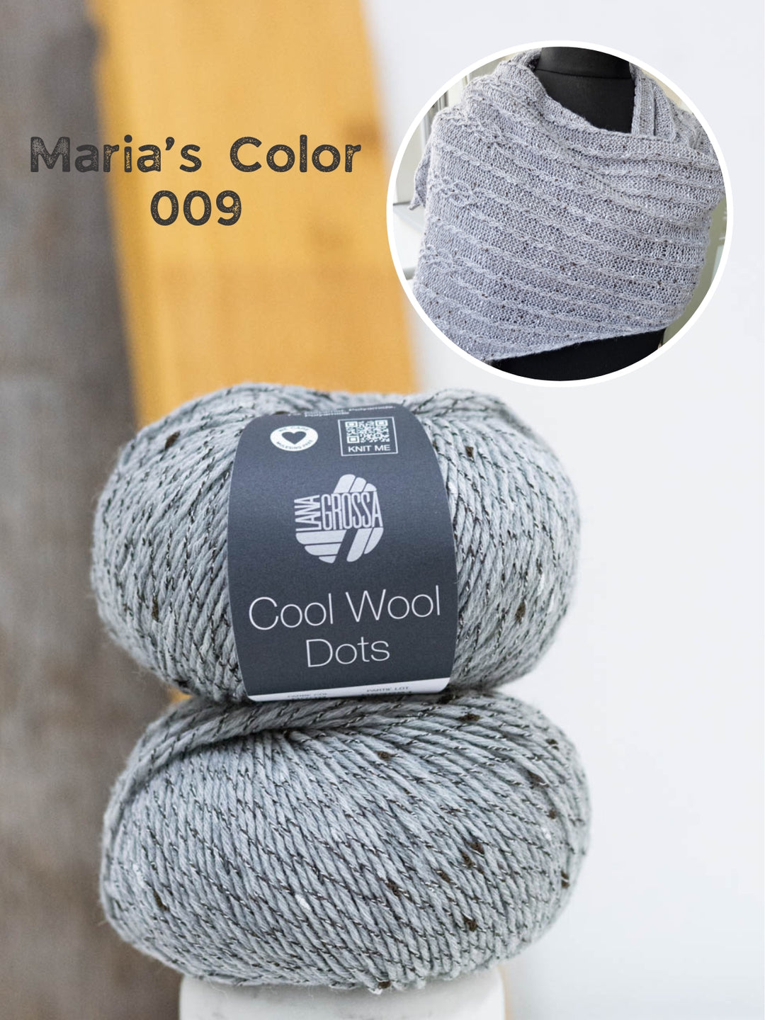 Breipakket Lizas Tuch Cable Love - Cool Wool Dots