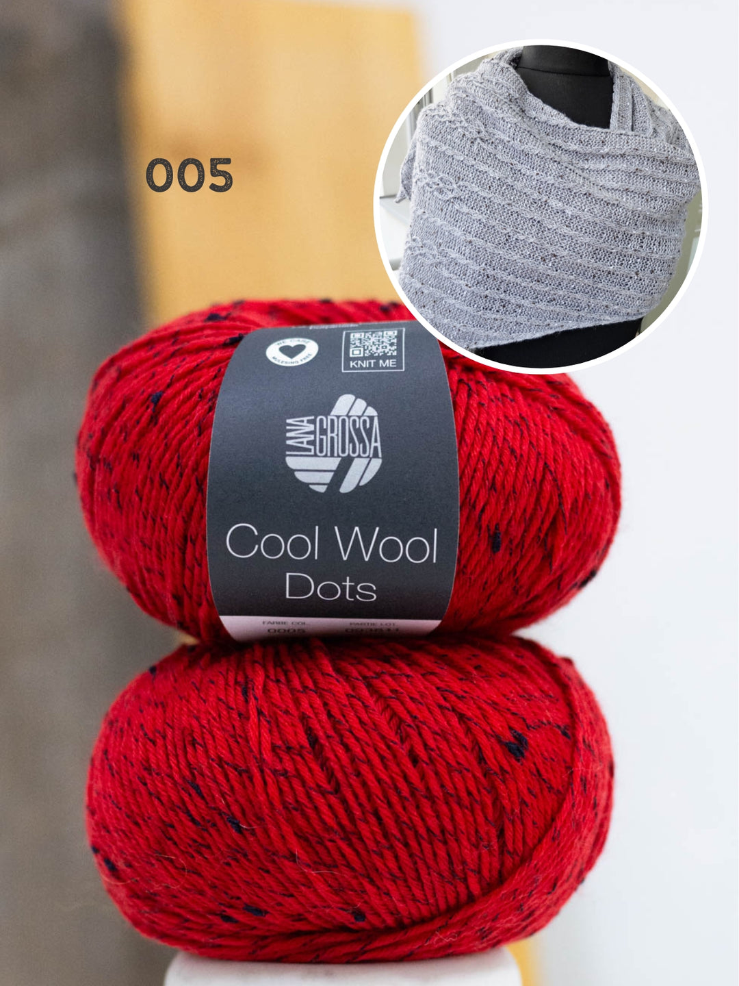 Breipakket Lizas Tuch Cable Love - Cool Wool Dots