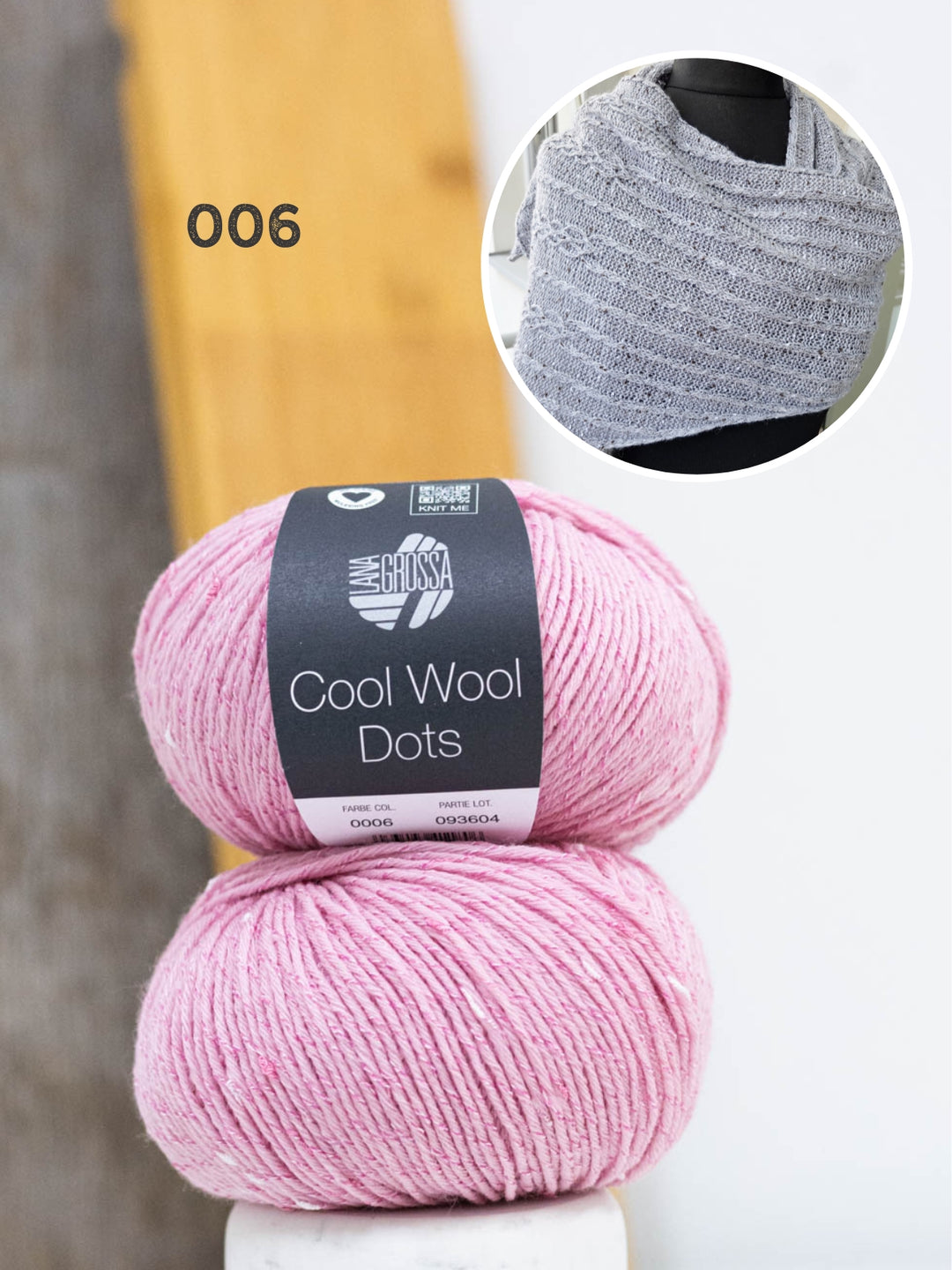 Breipakket Lizas Tuch Cable Love - Cool Wool Dots