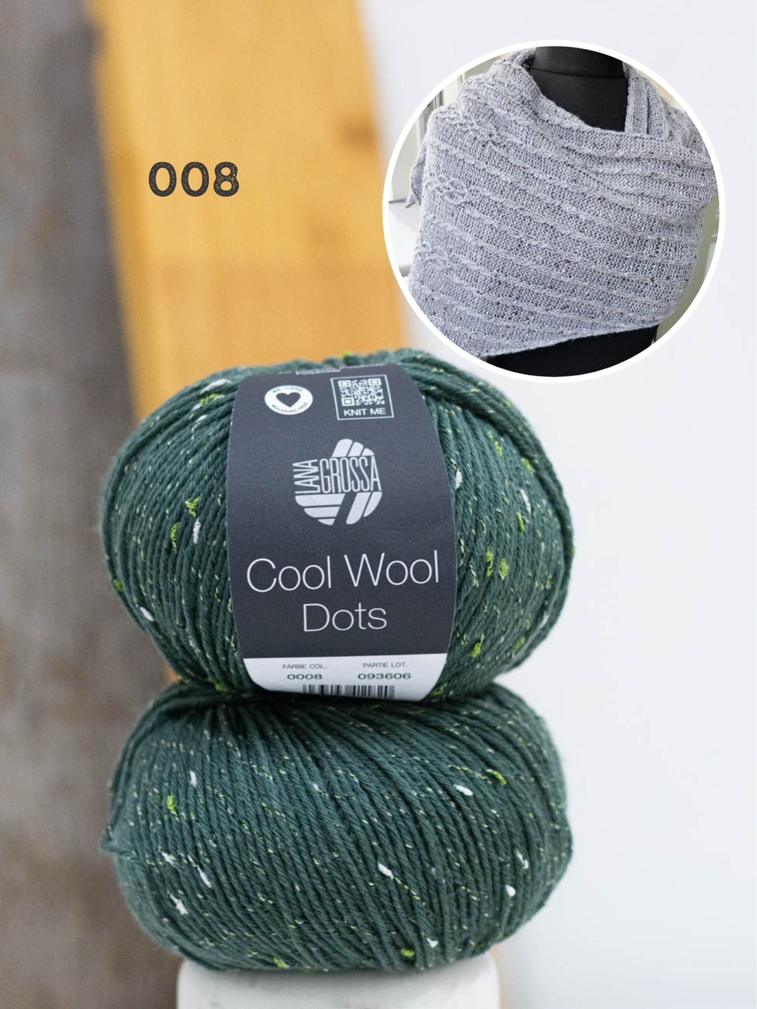 Breipakket Lizas Tuch Cable Love - Cool Wool Dots