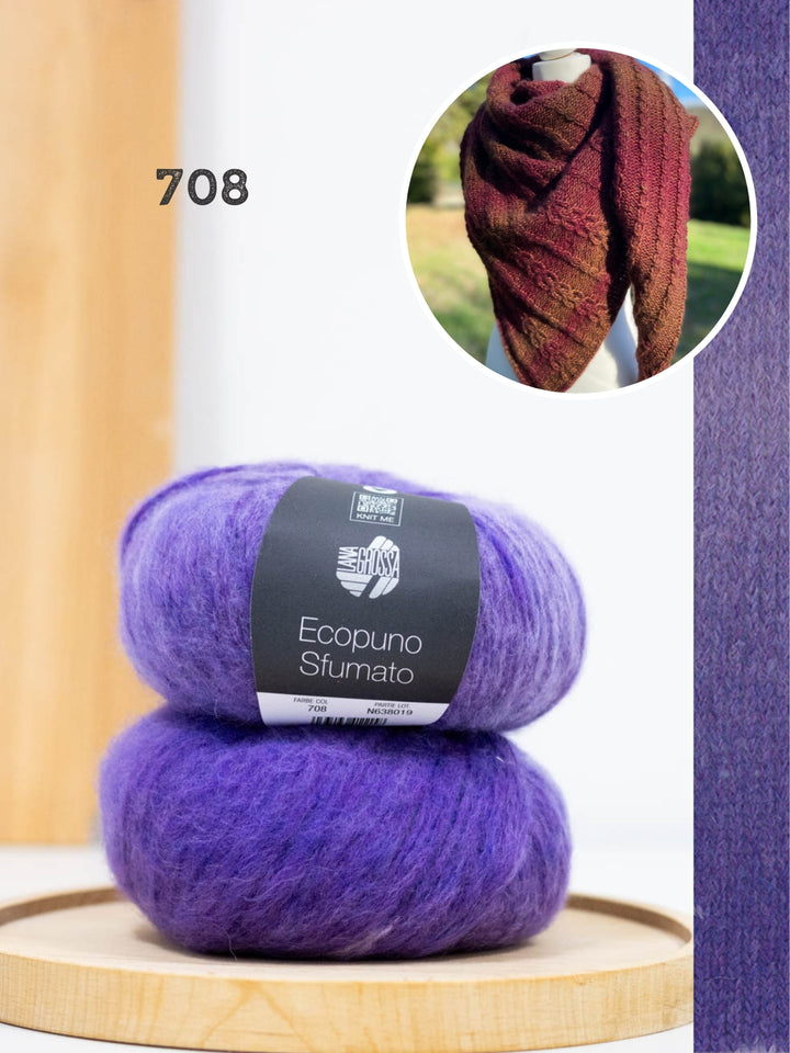 Breipakket Lizas Tuch Cable Love - Ecopuno Sfumato