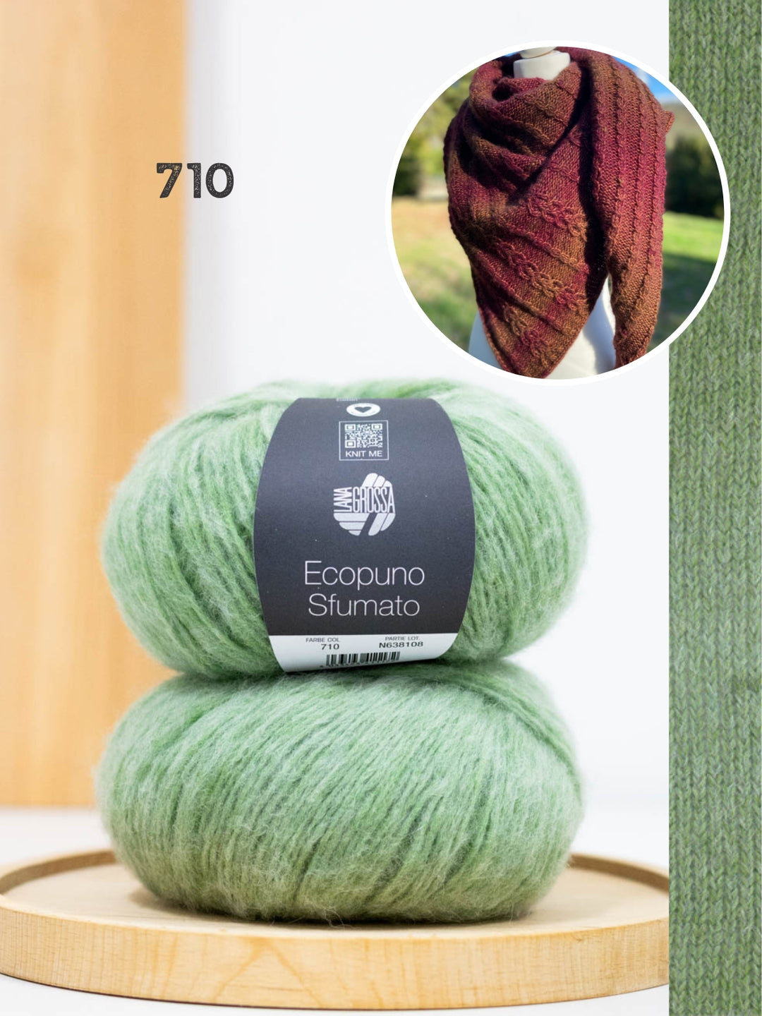 Breipakket Lizas Tuch Cable Love - Ecopuno Sfumato