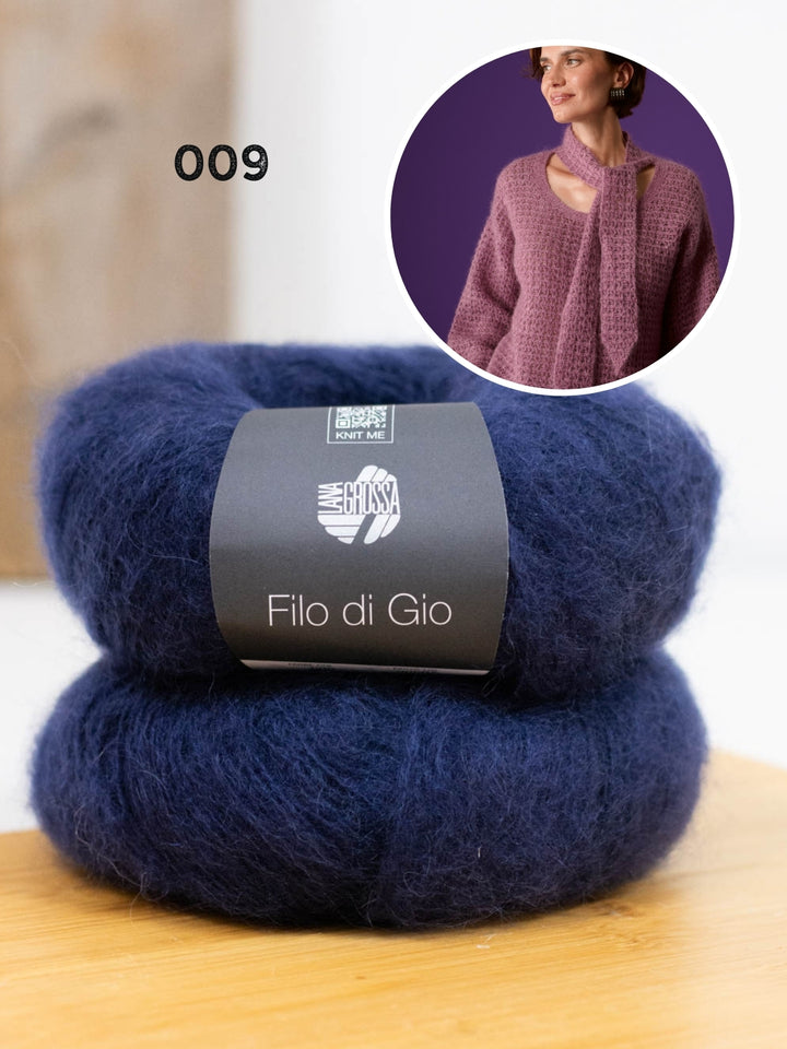 Haakpakket Filo Di Gio trui met sjaalkraag