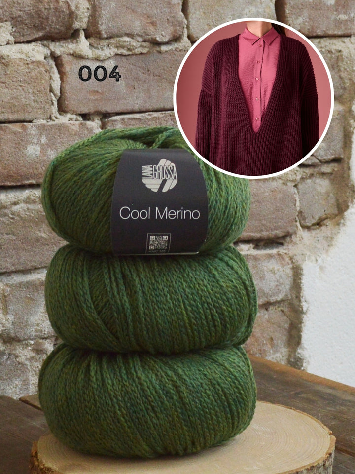Breipakket Cool Merino diepe v-hals trui
