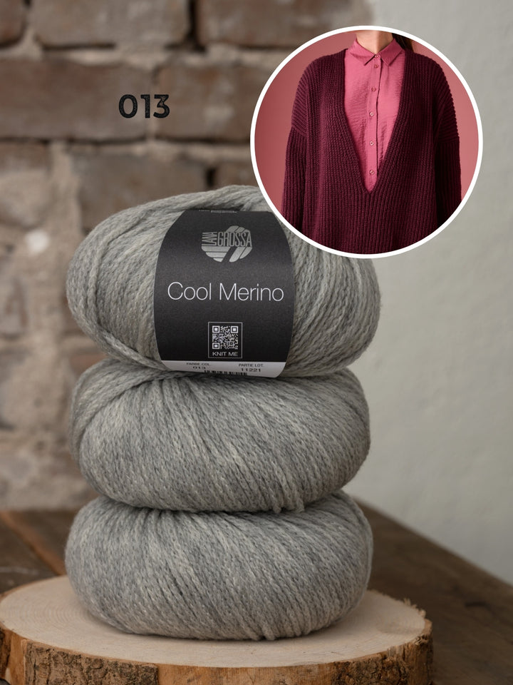 Breipakket Cool Merino diepe v-hals trui