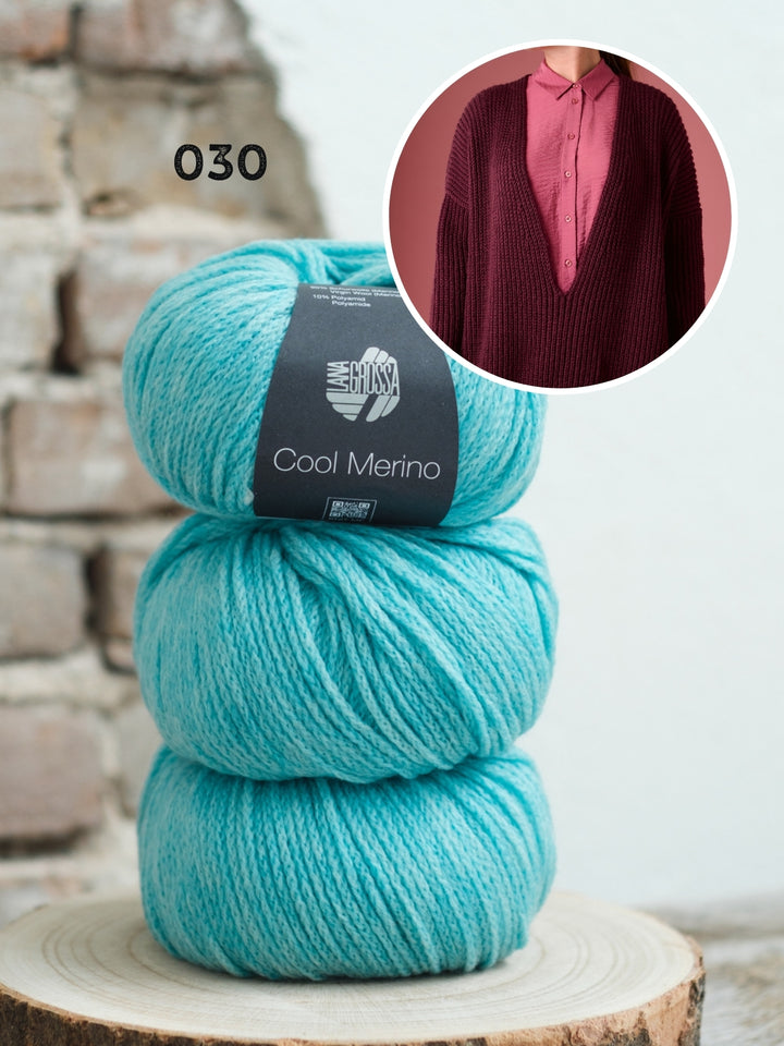 Breipakket Cool Merino diepe v-hals trui