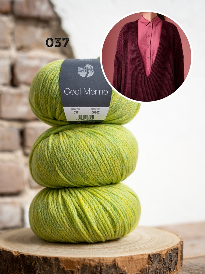 Breipakket Cool Merino diepe v-hals trui