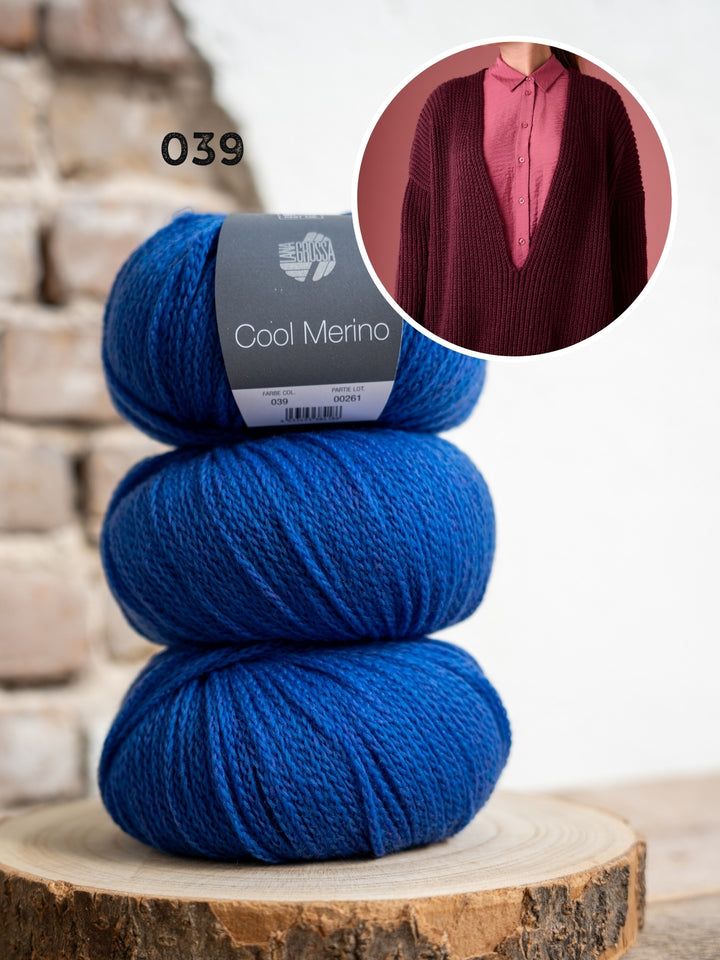 Breipakket Cool Merino diepe v-hals trui