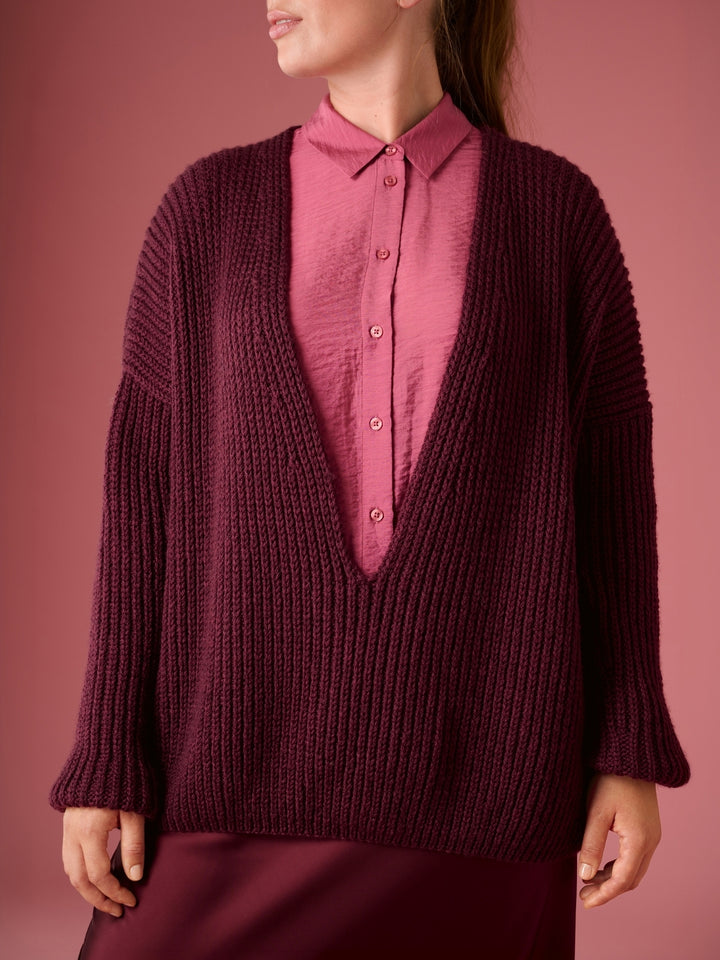 Breipakket Cool Merino diepe v-hals trui