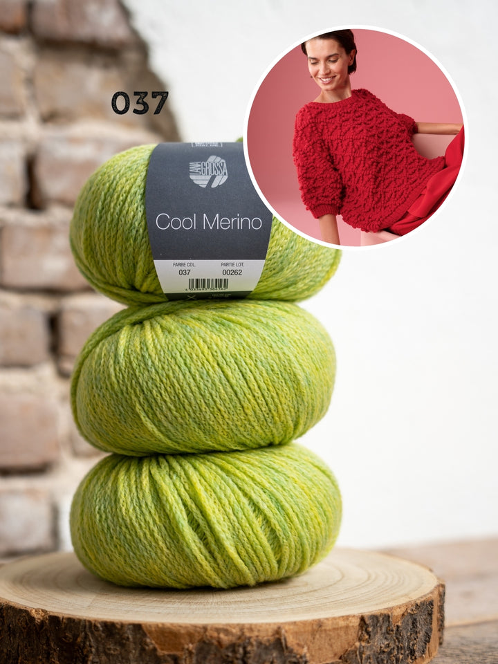 Breipakket Cool Merino trui met noppen
