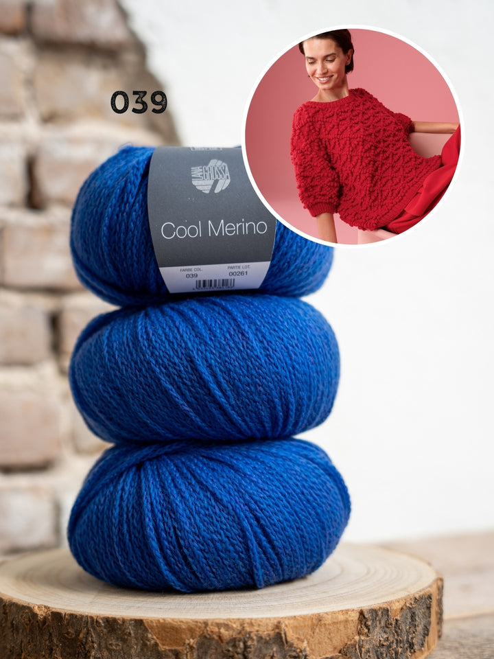 Breipakket Cool Merino trui met noppen