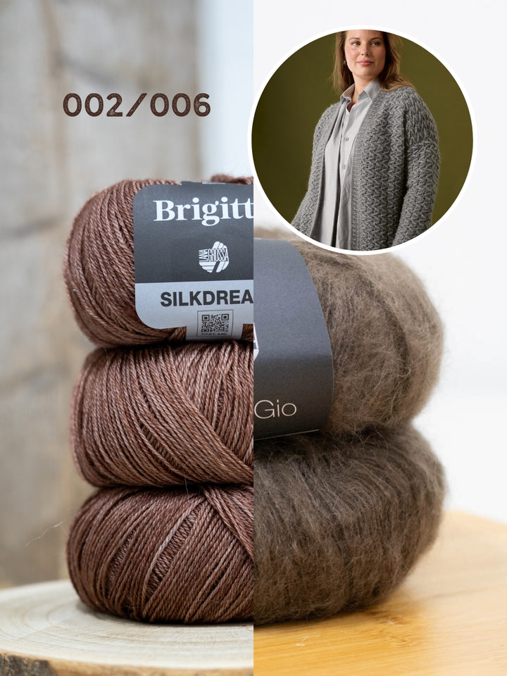 Haakpakket Brigitte Silkdream &amp; Filo Di Gio vest