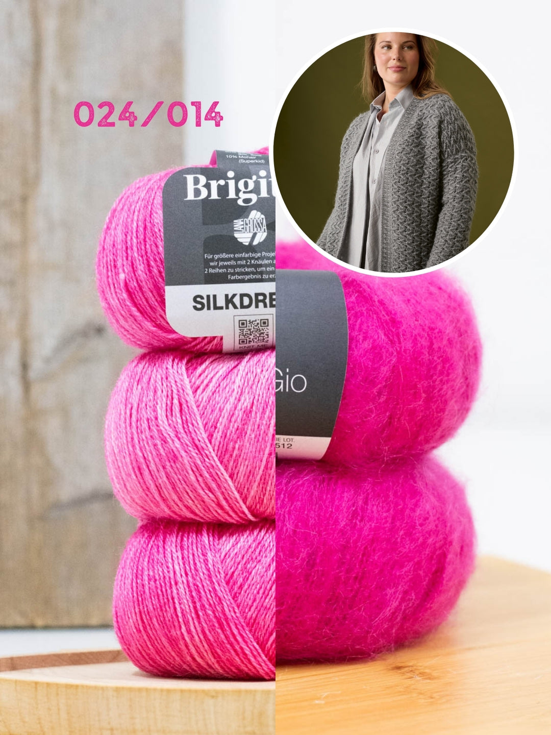 Haakpakket Brigitte Silkdream &amp; Filo Di Gio vest