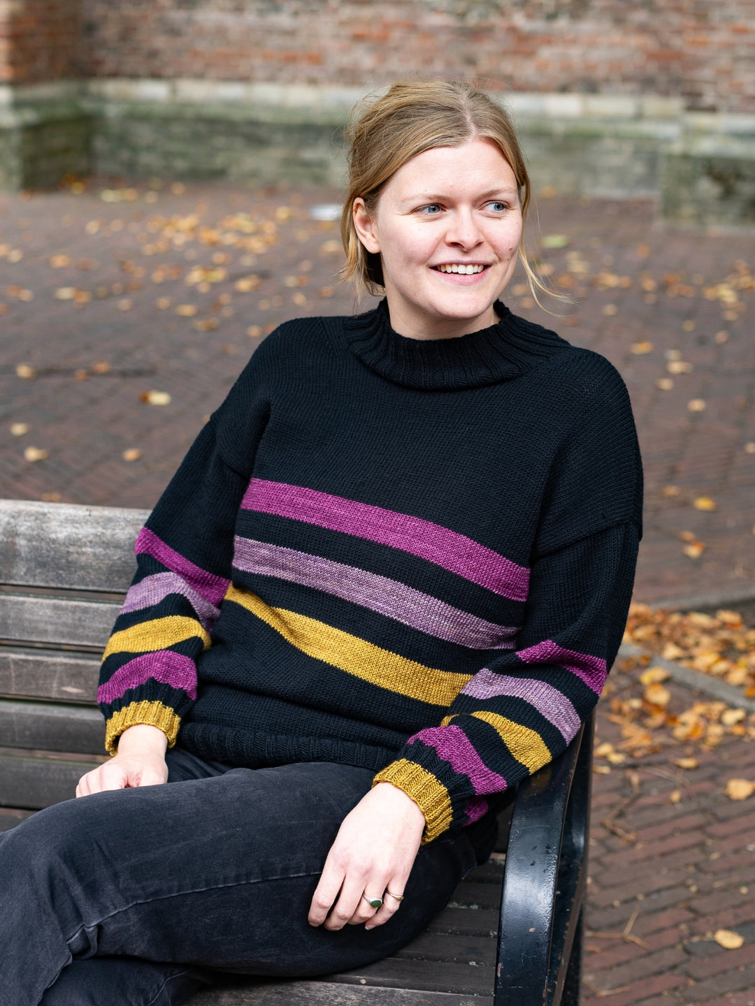 Breipakket Cool Wool trui met strepen