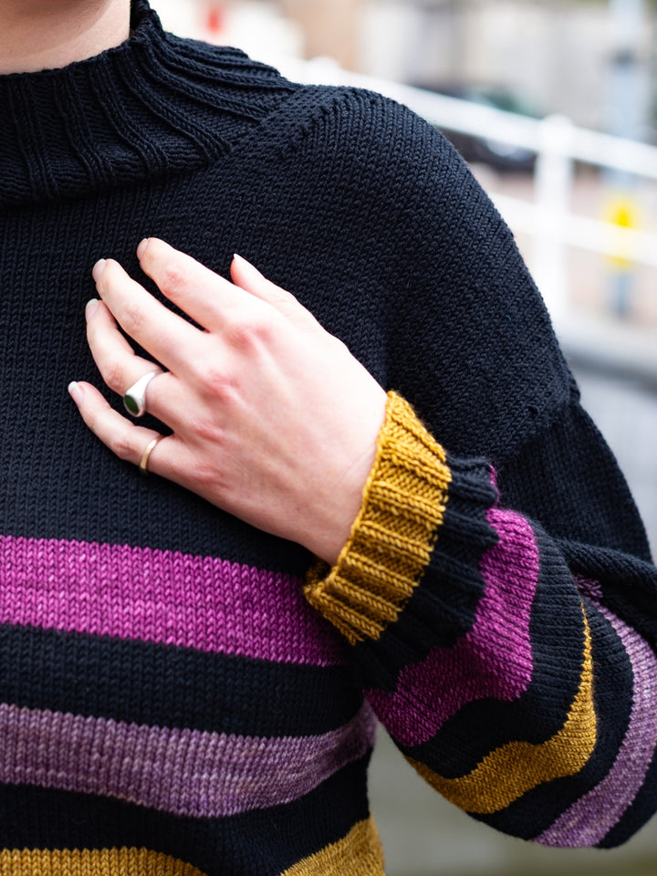 Breipakket Cool Wool trui met strepen