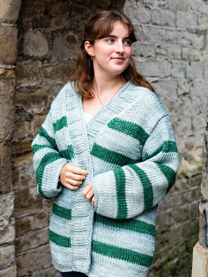 Breipakket Vintage Superchunky top-down strepenvest