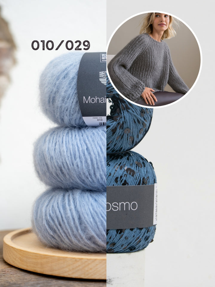 Breipakket Mohair Di Gio Cosmo trui in halfpatent